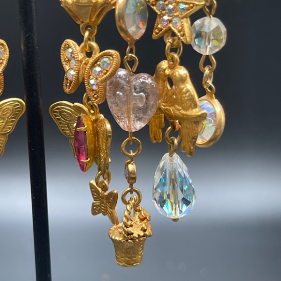 Kirk’s Folly Moon & Butterfly ~ RARE ~ CLIP ON EARRINGS - Picture 3 of 9